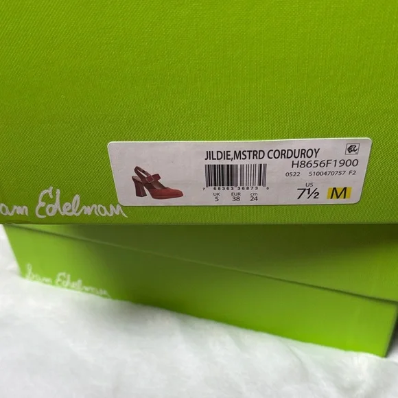 Sam Edelman Tan Corduroy Slingback Heels - Picture 4 of 4